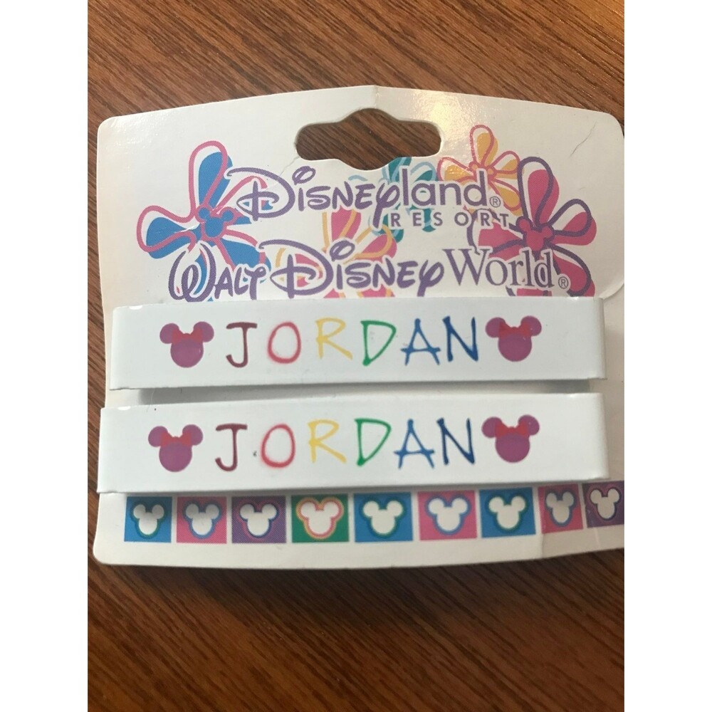 Disney Personalized Hair Accessories Barrettes Jordan set of Two NWT & NWOT - Picture 4 of 5